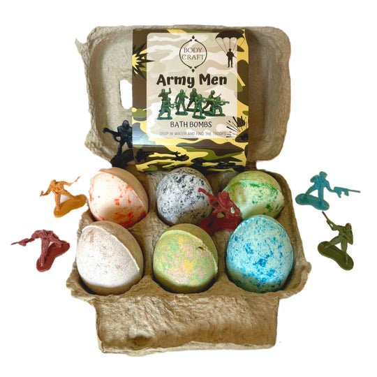 Army Men Bath Bomb Egg Box - Timeless Toys