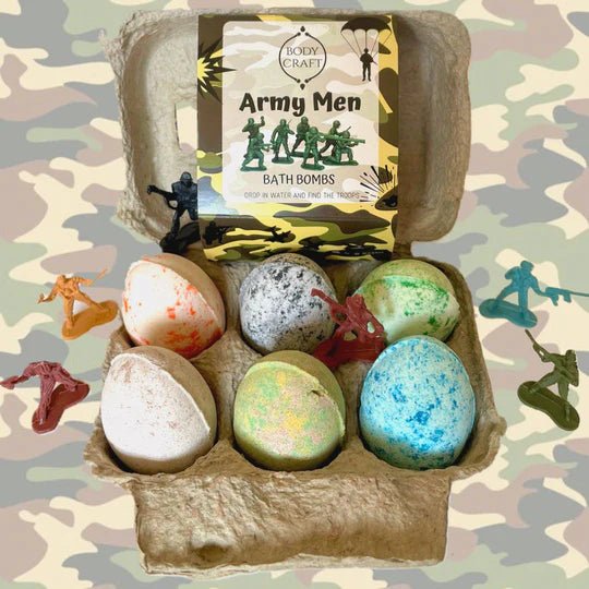 Army Men Bath Bomb Egg Box - Timeless Toys