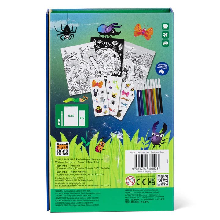 Backyard Bugs Colouring Set by Tiger Tribe - Timeless Toys