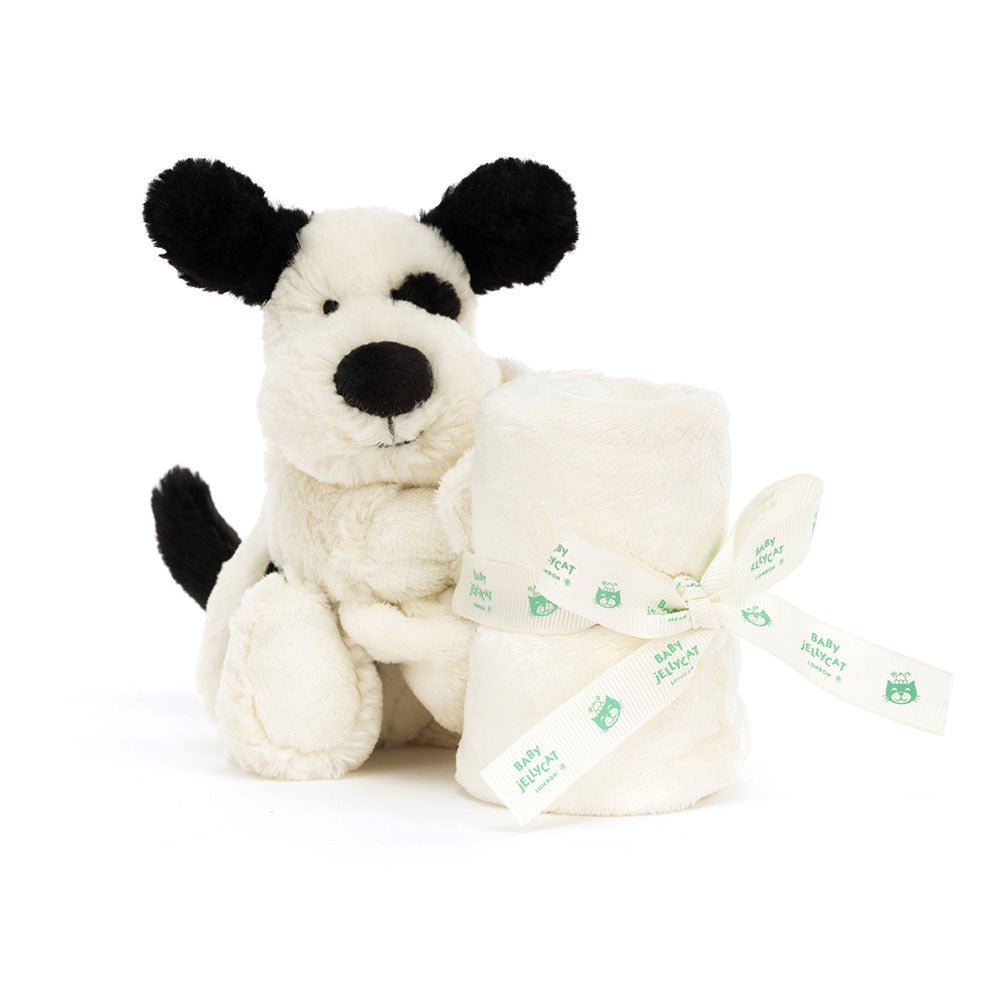 Bashful Black and Cream Puppy Soother by Jellycat - Timeless Toys