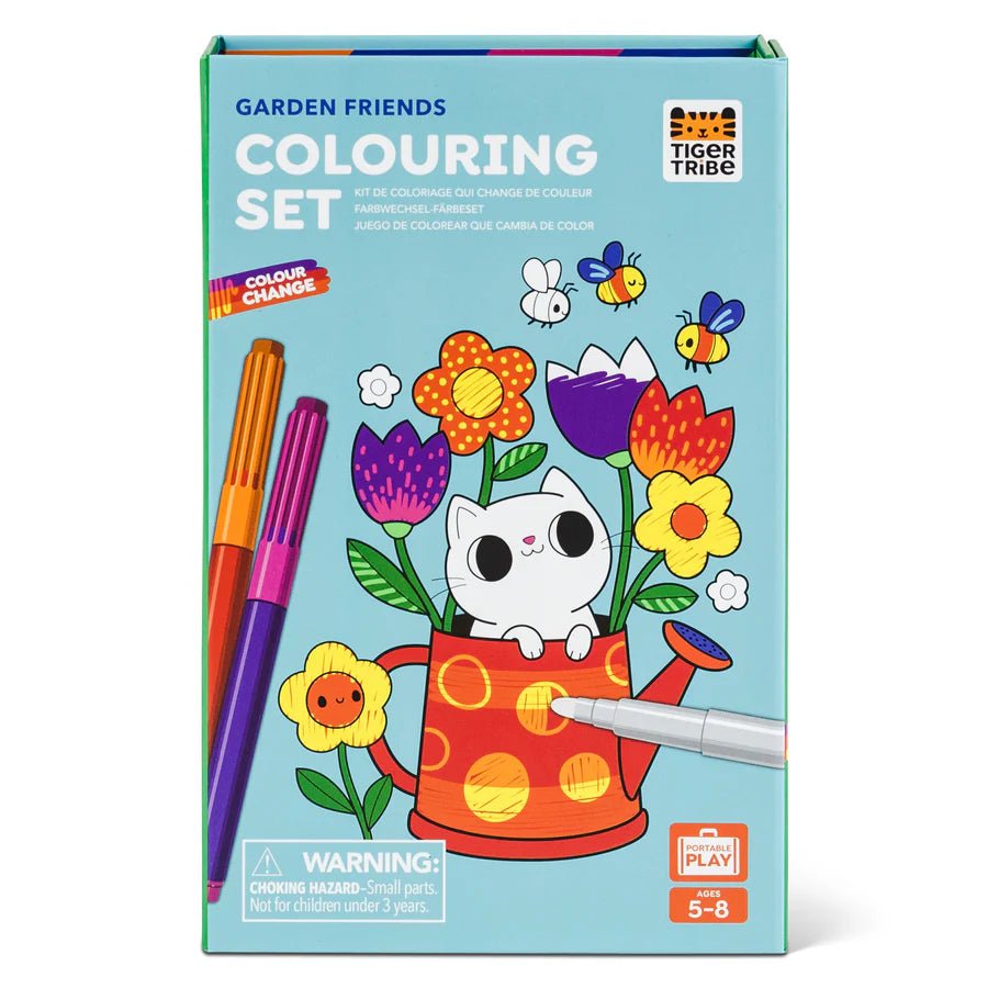 Colour Change Colouring Set - Garden Friends by Tiger Tribe - Timeless Toys