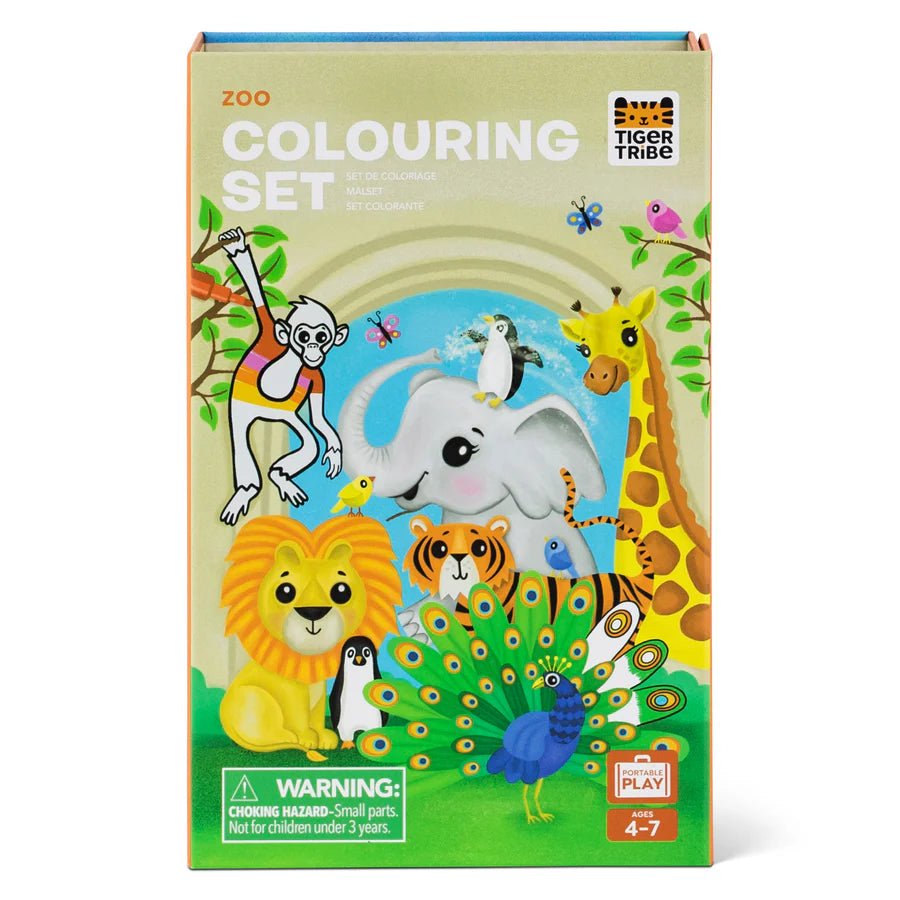 Colouring Set Zoo by Tiger Tribe - Timeless Toys