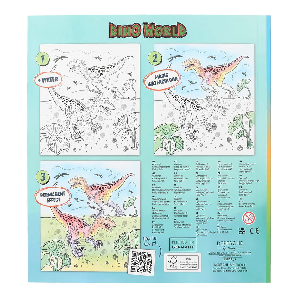 Top Model Dino World: Water Colour Book - 5yrs+