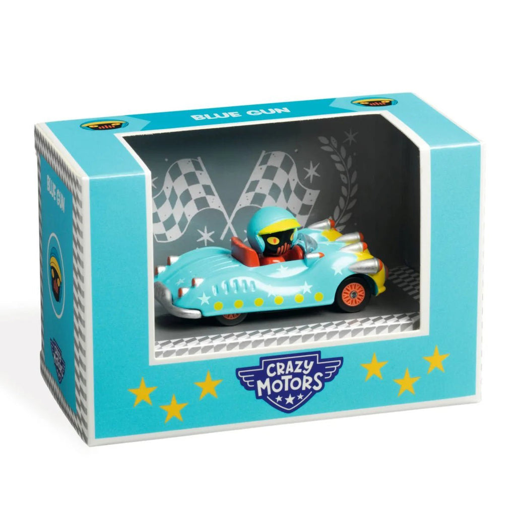 Djeco Crazy Motors - Blue Gun car - Timeless Toys