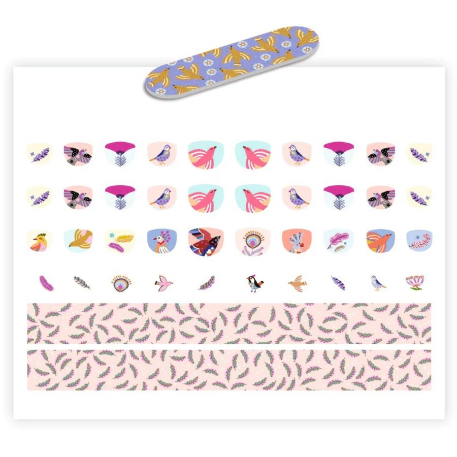 Djeco Nail Stickers - Feathers - Timeless Toys