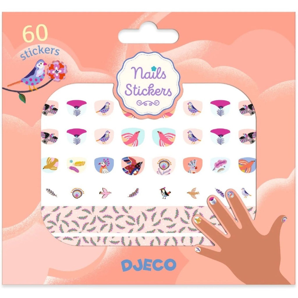 Djeco Nail Stickers - Feathers - Timeless Toys