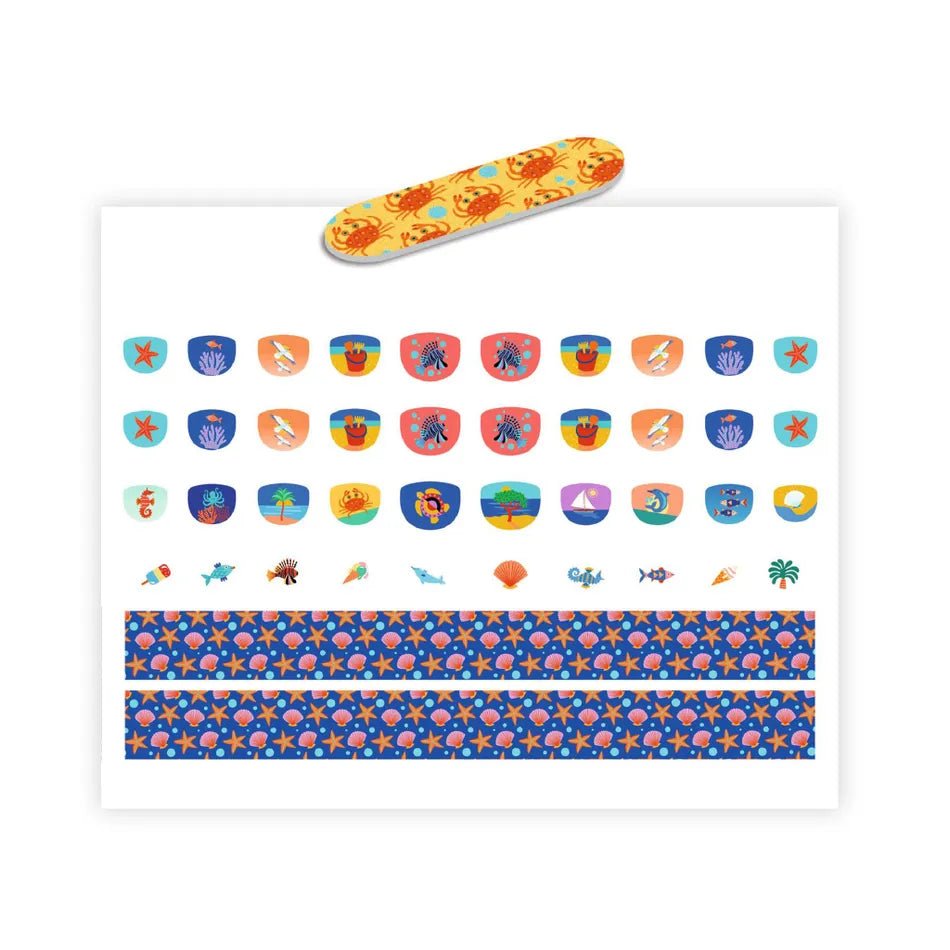 Djeco Nail Stickers - Mediterranean - Timeless Toys