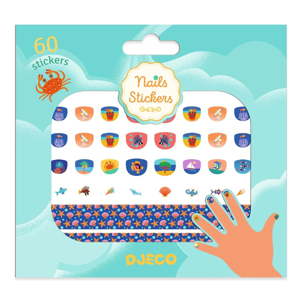 Djeco Nail Stickers - Mediterranean - Timeless Toys