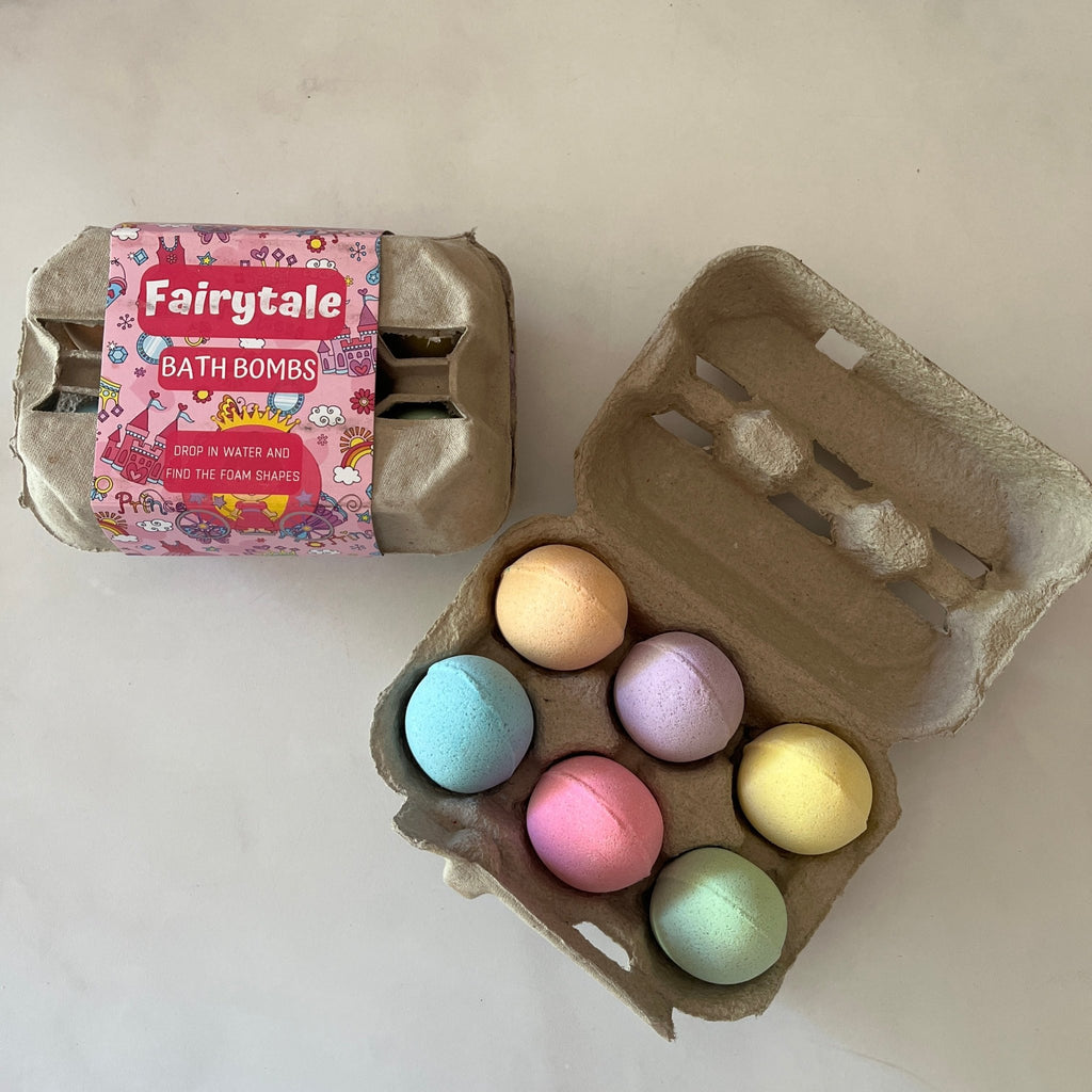 Fairytale Princess Bath Bomb Egg Box (incl 6 foam toys) - Timeless Toys