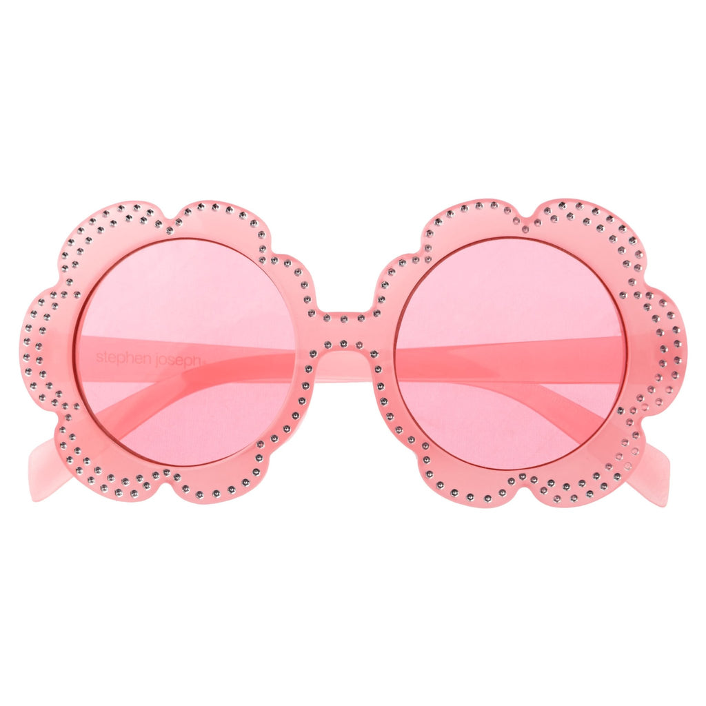 Fashion Sunglasses - Pink / White Flower designs - Stephen Joseph - Timeless Toys