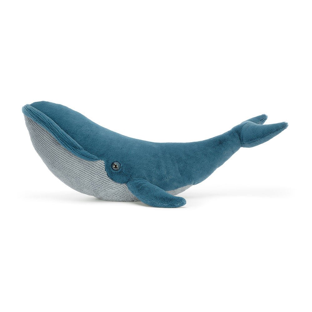 Gilbert the Great Blue Whale (66cm long) by Jellycat - Timeless Toys