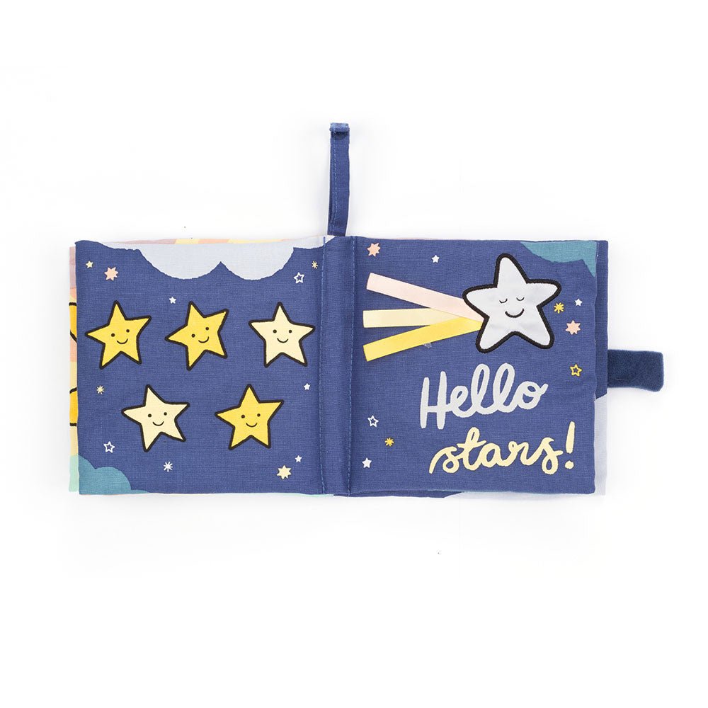 Hello Moon Fabric Activity Book by Jellycat - Timeless Toys