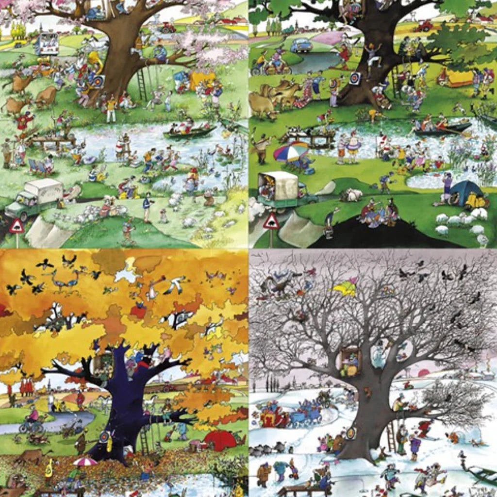 Heye: 4 Seasons 2000pc cartoon puzzle (Roger Blachon) - Timeless Toys