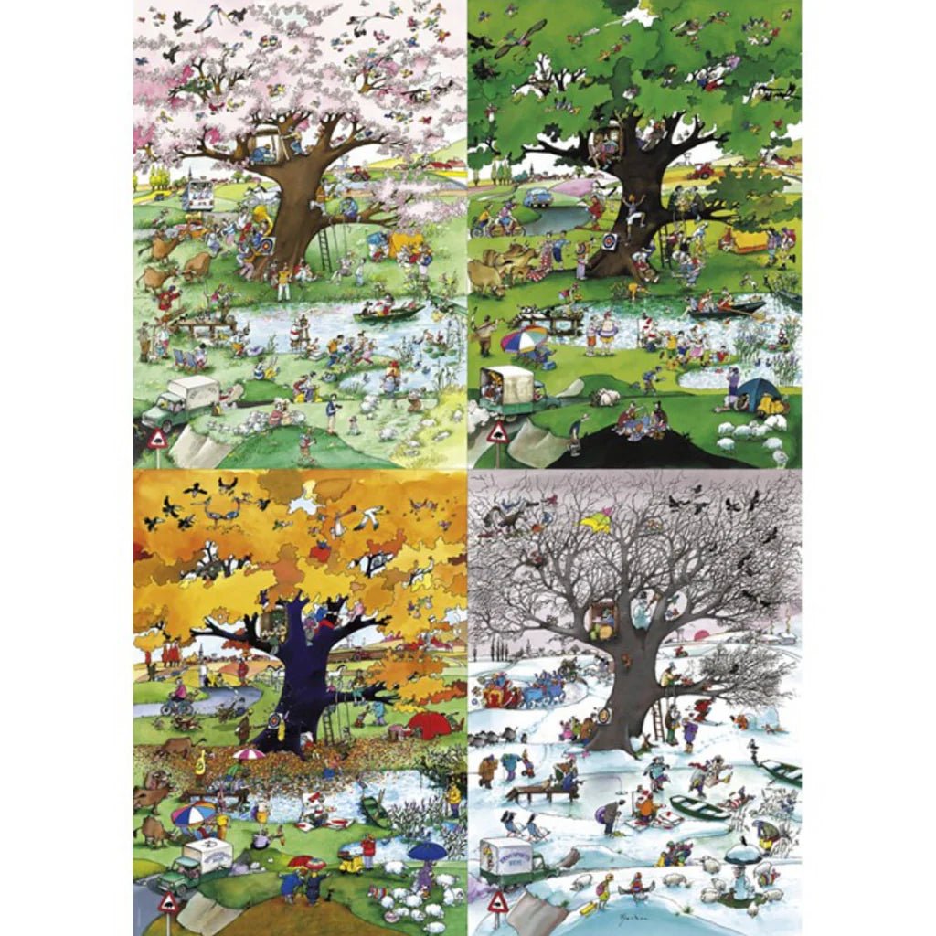 Heye: 4 Seasons 2000pc cartoon puzzle (Roger Blachon) - Timeless Toys