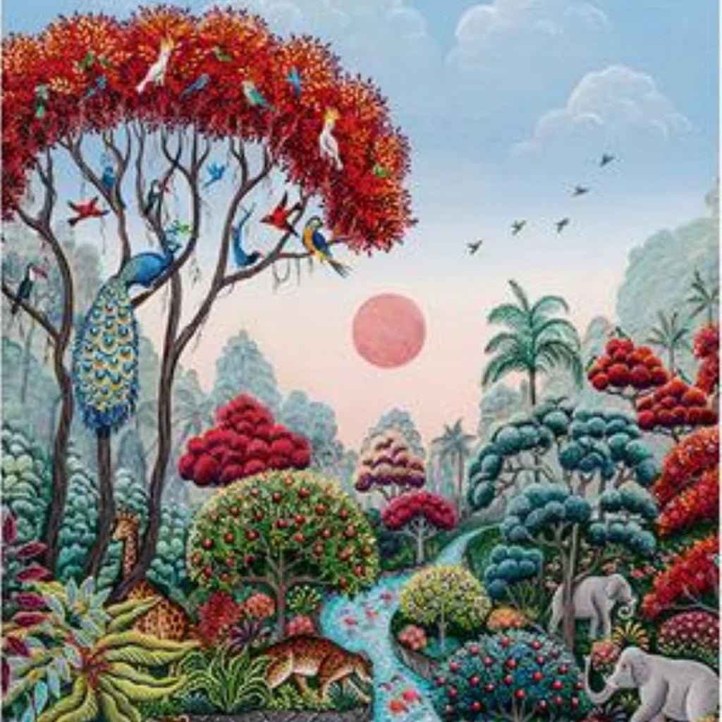 Heye - Exotic Garden: Wildlife Paradise 2000pc puzzle (Marie Amalia Bartolini) - Timeless Toys