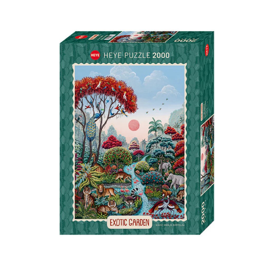 Heye - Exotic Garden: Wildlife Paradise 2000pc puzzle (Marie Amalia Bartolini) - Timeless Toys