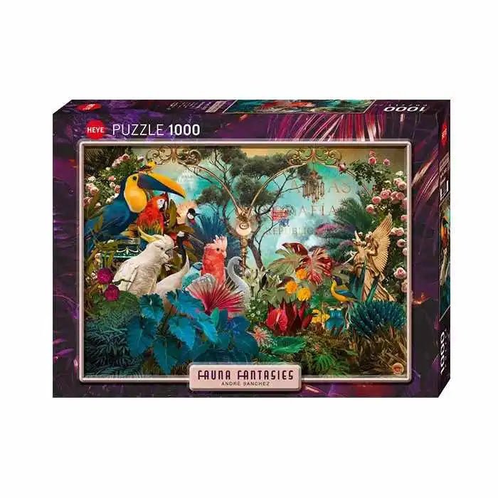 Heye: Fauna Fantasies - Birdiversity 1000pc puzzle (Andre Sanchez) - Timeless Toys