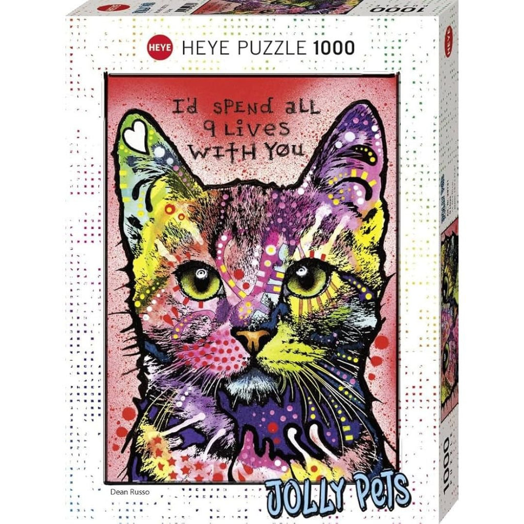 Heye: Jolly Pets - 9 Lives 1000pc puzzle (Dean Russo) - Timeless Toys