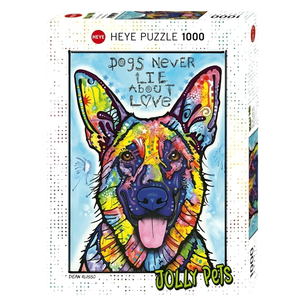 Heye: Jolly Pets - Dogs Never Lie 1000pc puzzle (Dean Russo) - Timeless Toys