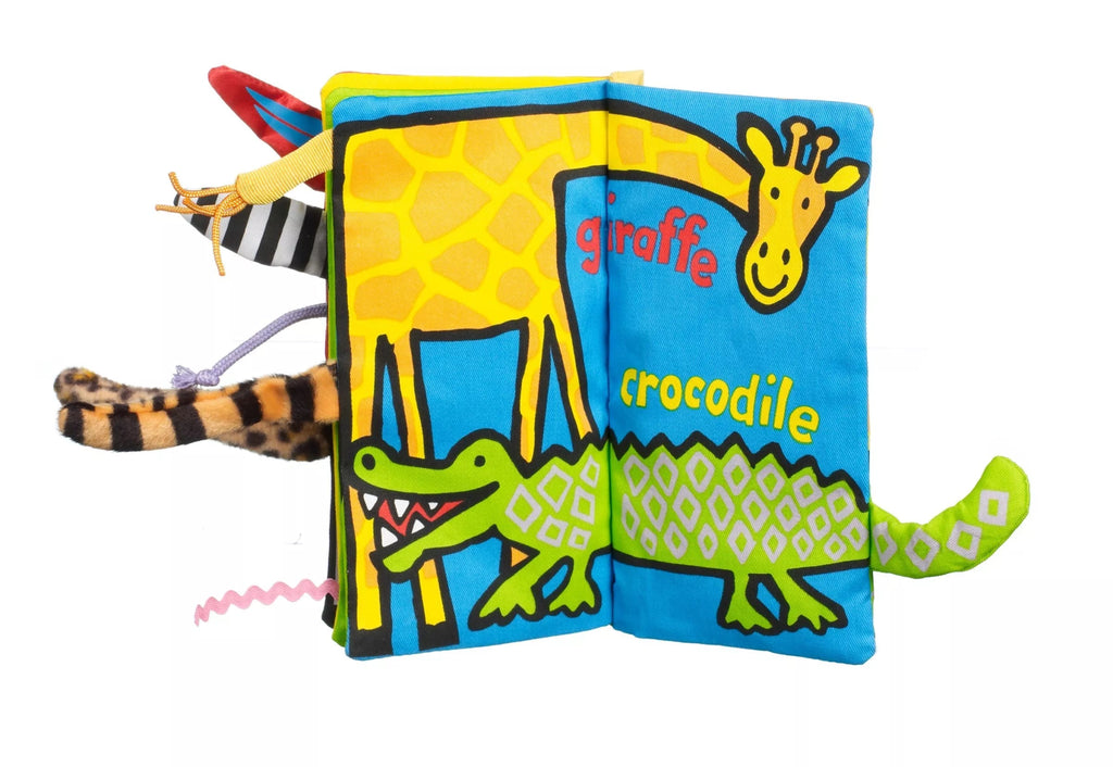 Jungly Tails Fabric Activity Book by Jellycat - Timeless Toys