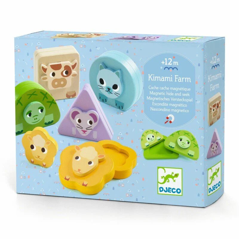 Kimami Farm - Wooden Magnetic Hide & Seek Game by Djeco - Timeless Toys