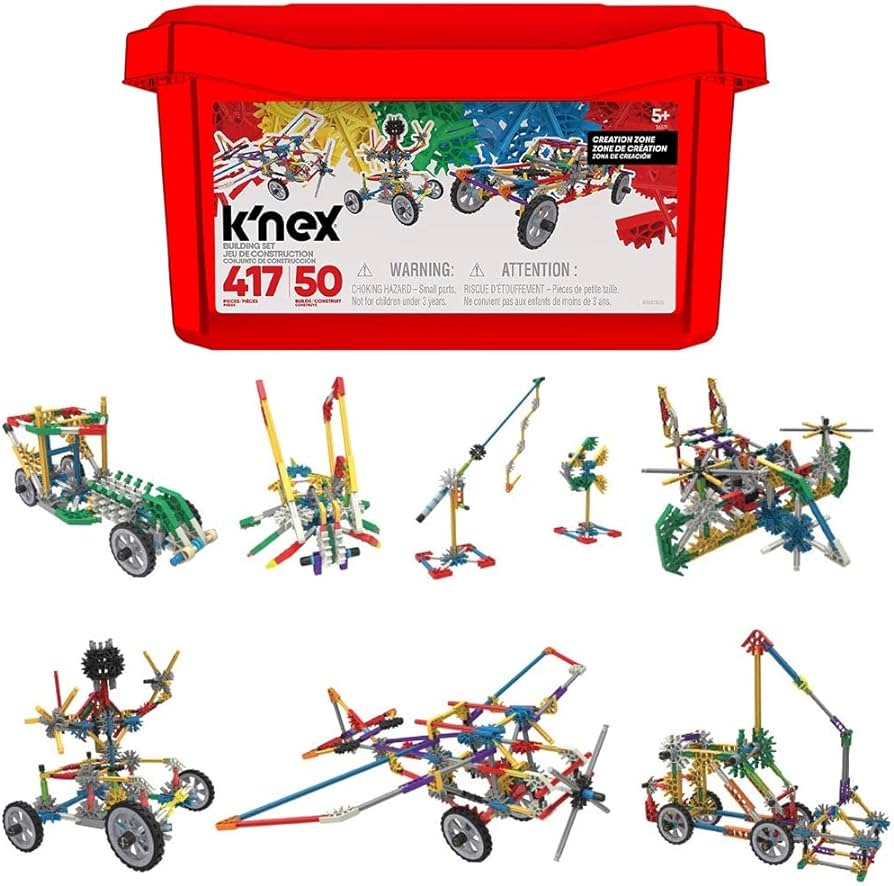 K'nex Creation Zone Building Set Tub - 417pcs - 5yrs+ - Timeless Toys