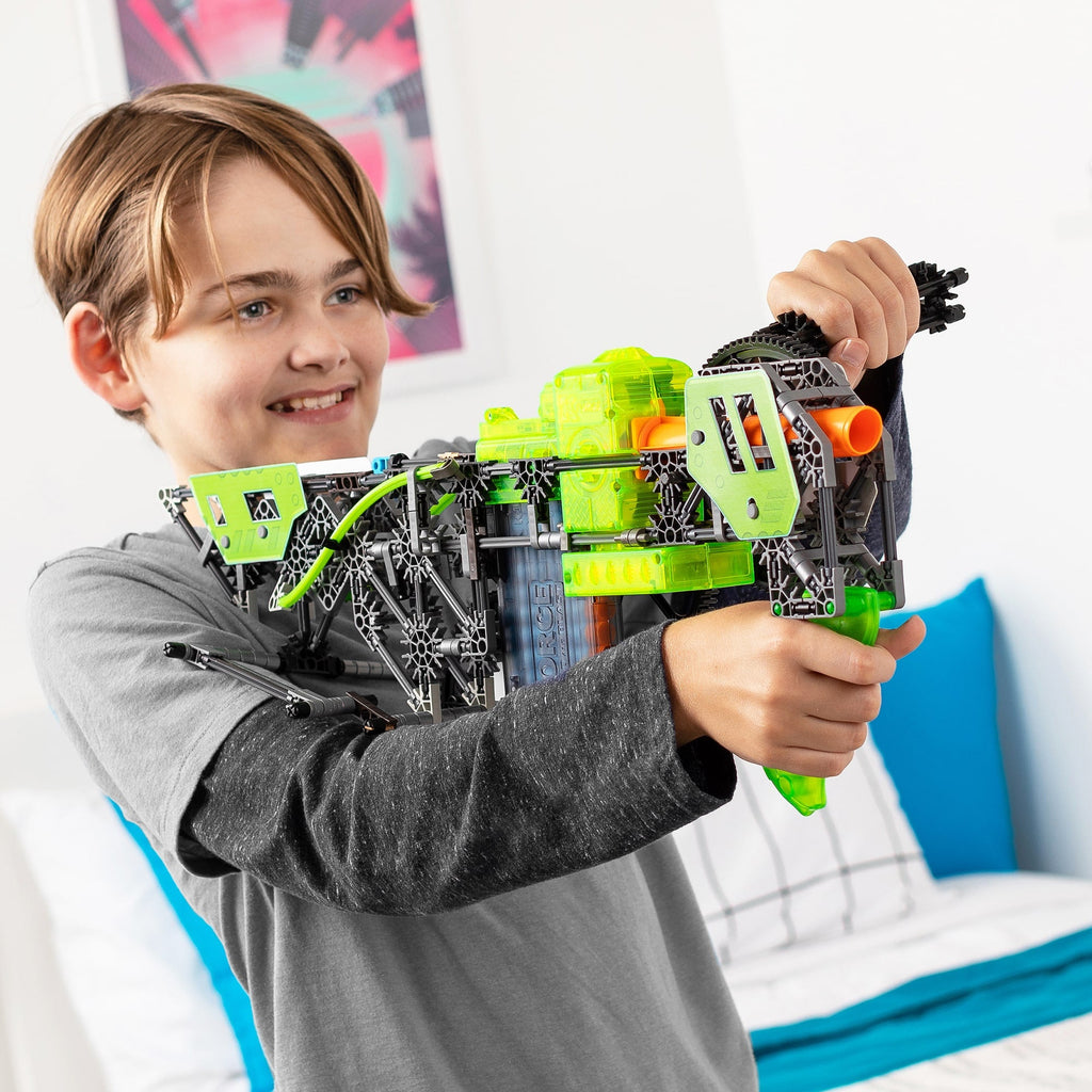 K'nex Cyber X: C10 Crypto Crank with Motor - Foam Dart Blaster - 383pc / 6 models - 8yrs+ - Timeless Toys