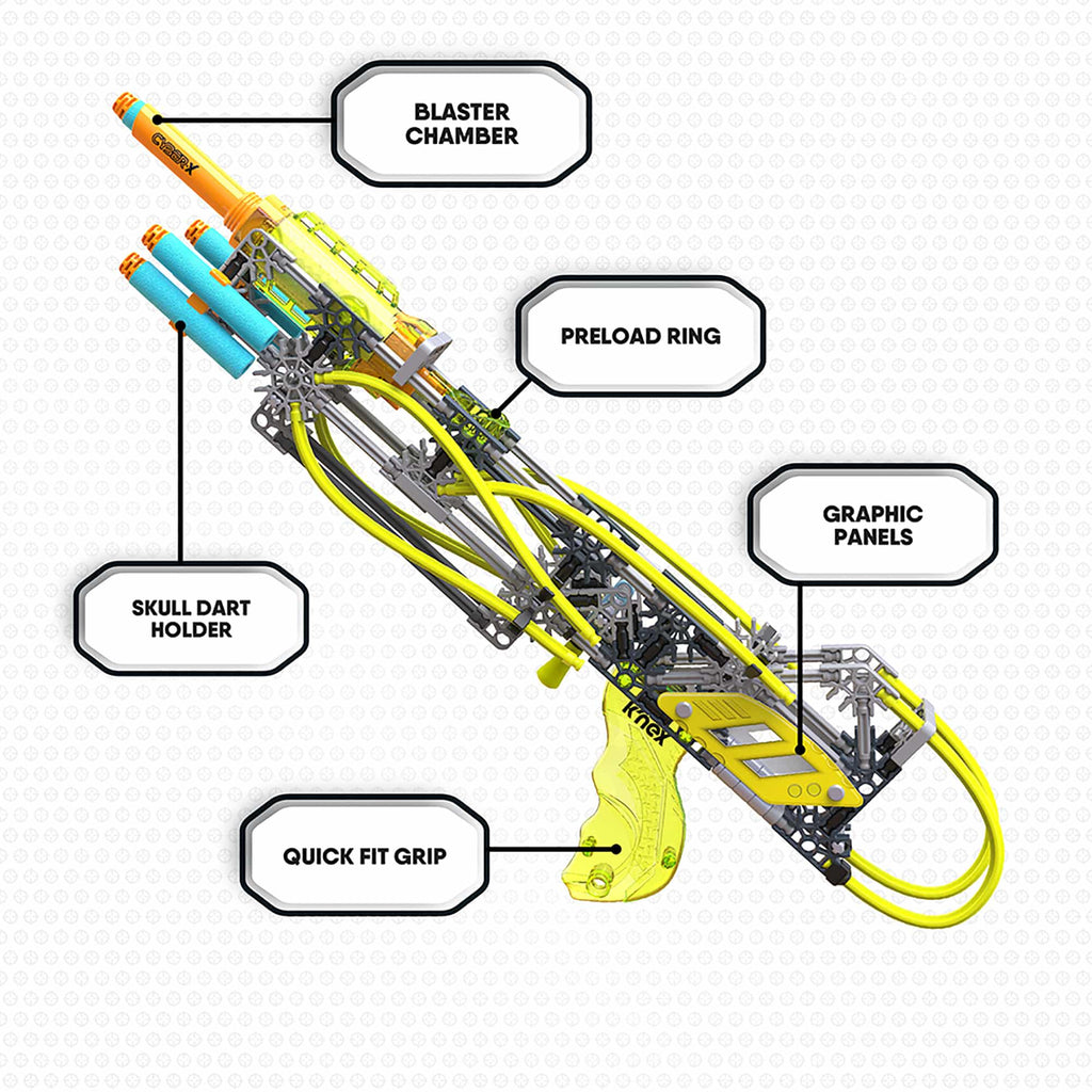 K'nex Cyber X: C5 Neostrike - Foam Dart Blaster - 176pc / 4 models - 8yrs+ - Timeless Toys