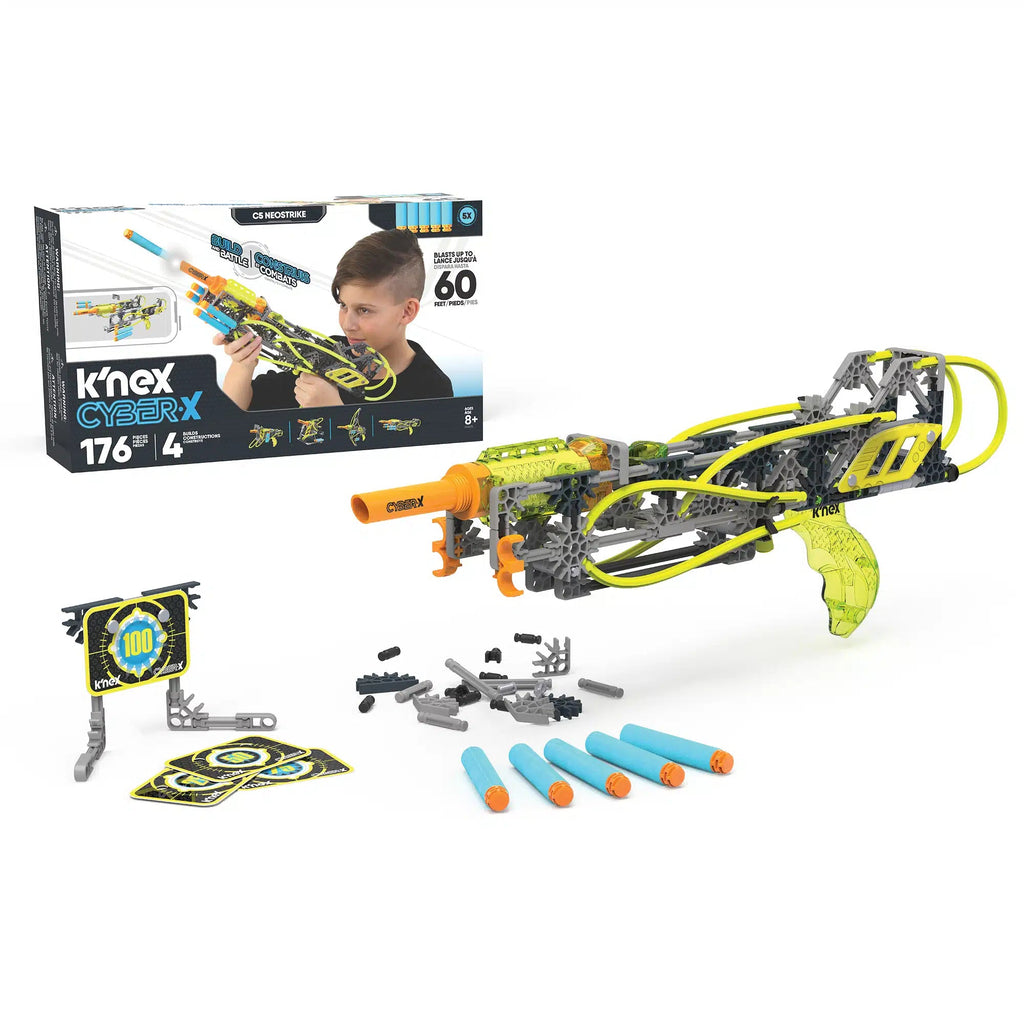 K'nex Cyber X: C5 Neostrike - Foam Dart Blaster - 176pc / 4 models - 8yrs+ - Timeless Toys