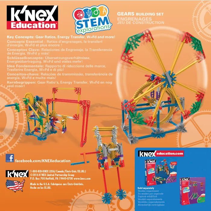 K'Nex STEM Explorations - Gears Building Set - 8yrs+ - Timeless Toys