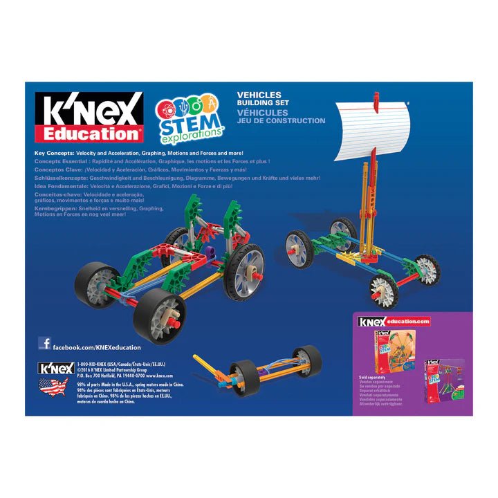 K'Nex STEM Explorations - Vehicles Building Set - 131pcs - 8yrs+ - Timeless Toys