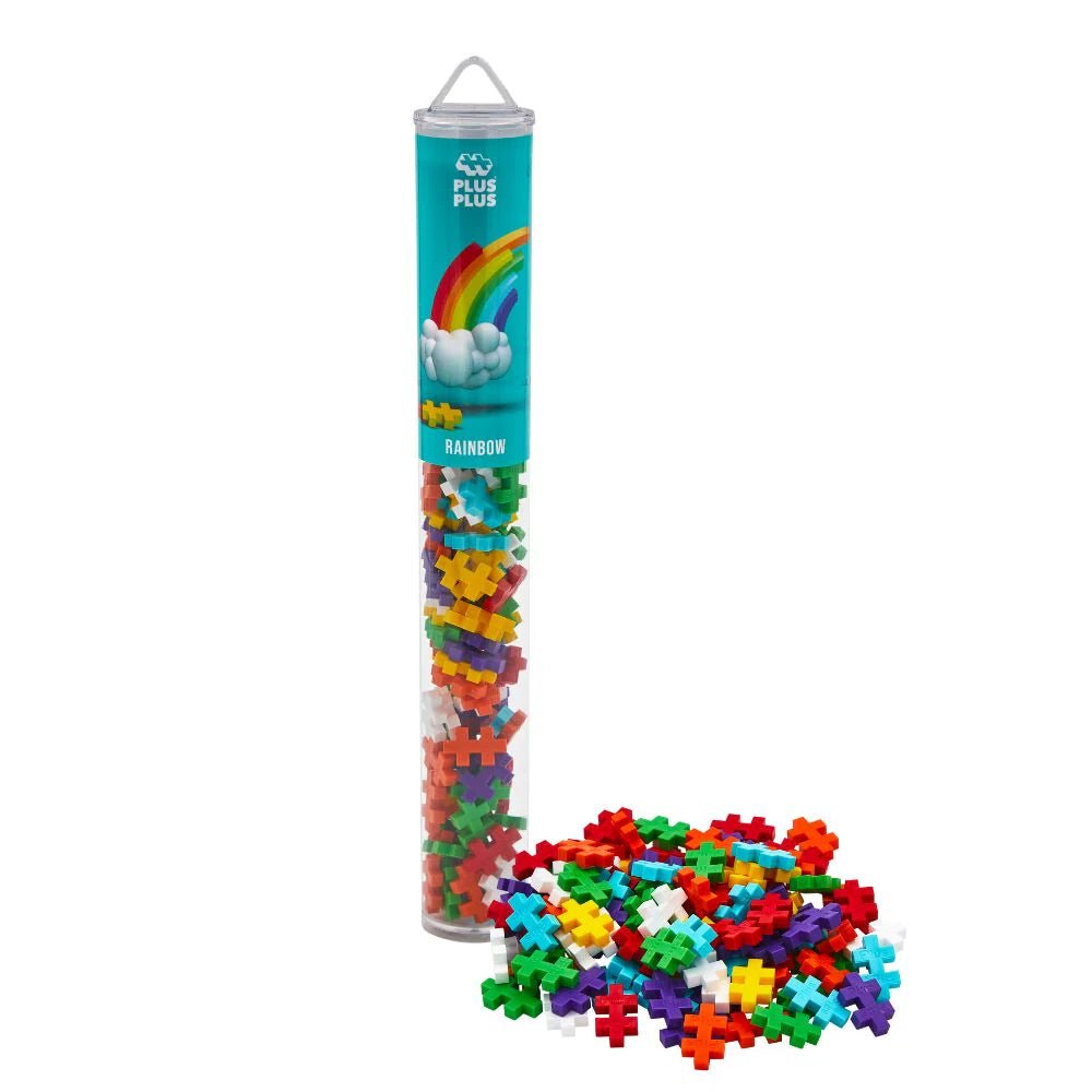 Plus - Plus Rainbow Mix - 100pcs Tube - 5yrs+ - Timeless Toys