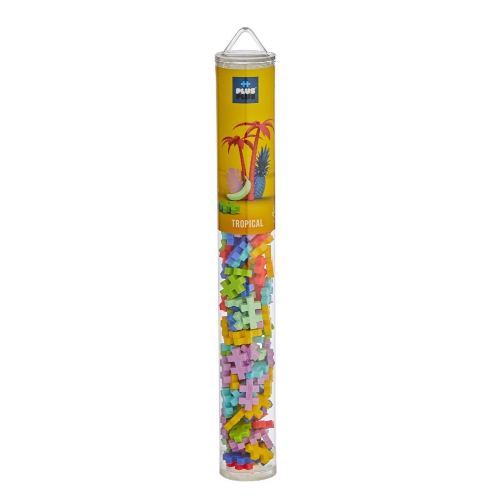 Plus - Plus Tropical Mix - 100pcs Tube - 5yrs+ - Timeless Toys