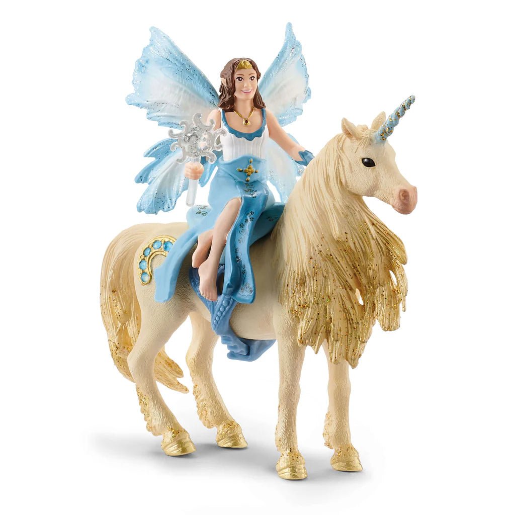 Schleich Bayala - Eyela Riding on Golden Unicorn playset - Timeless Toys