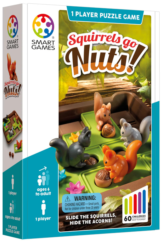 Smart Games: Squirrels Go Nuts! - Sliding Puzzle Game - 6yrs+
