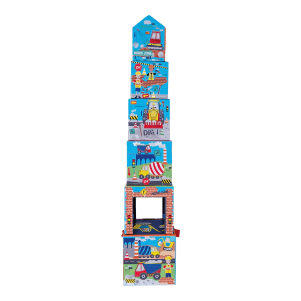 Stack & Play - Construction (incl wooden play pieces) - Floss & Rock - 2yrs+ - Timeless Toys