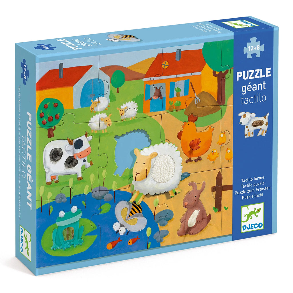 Tactile Farm - 20pc Giant Floor Puzzle by Djeco