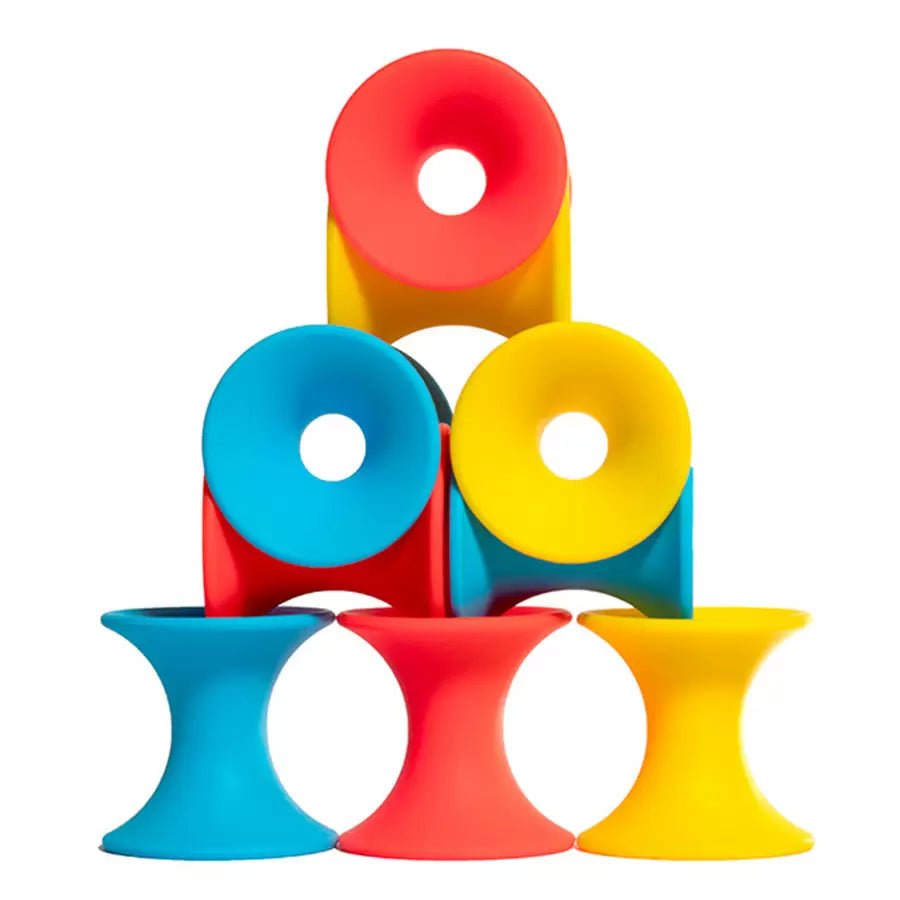 Tulu - 9pc open - ended soft building spools by Moluk - Timeless Toys