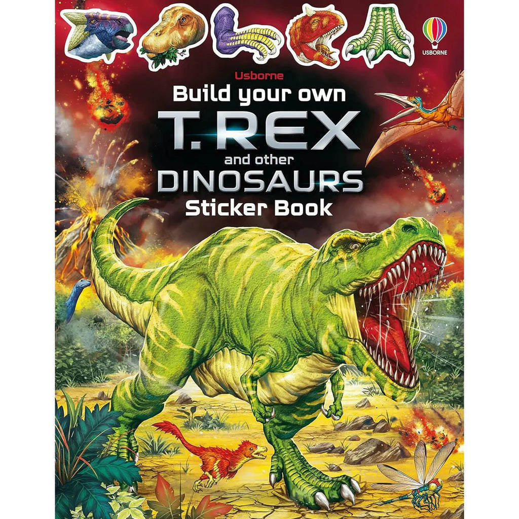 Usborne - Build your own T - Rex and other dinosaurs sticker book - 5yrs+ - Timeless Toys