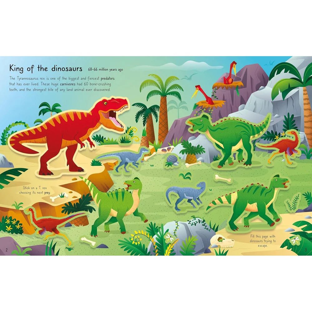 Usborne: First Sticker Book - T-Rex - 3yrs+ - Timeless Toys