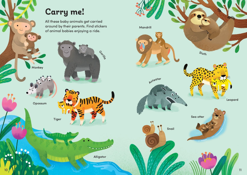 Usborne: Little First Stickers - Baby Animals - 3yrs+ - Timeless Toys