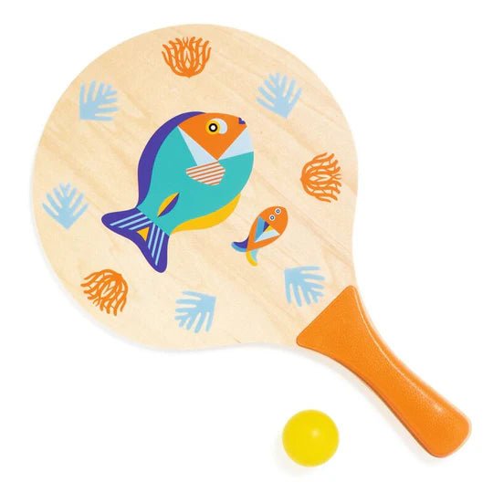 Wooden Beach Tennis Rackets Set - Sea by Djeco - Timeless Toys