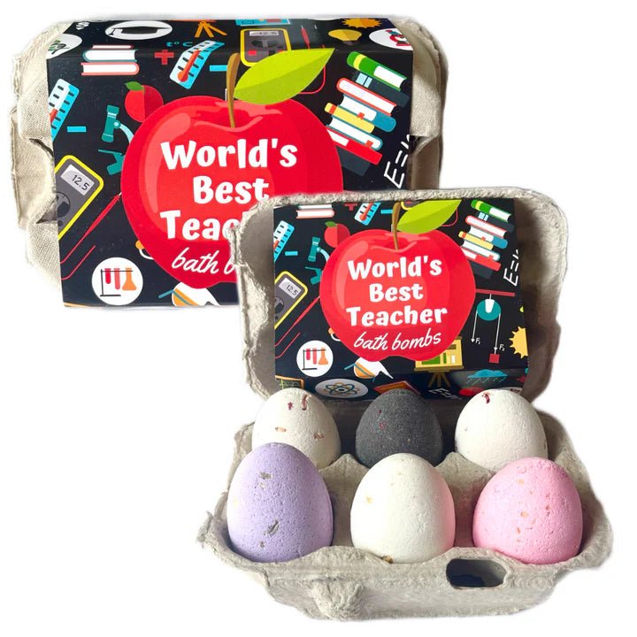 World's Best Teacher Bath Bomb Egg Box - Timeless Toys