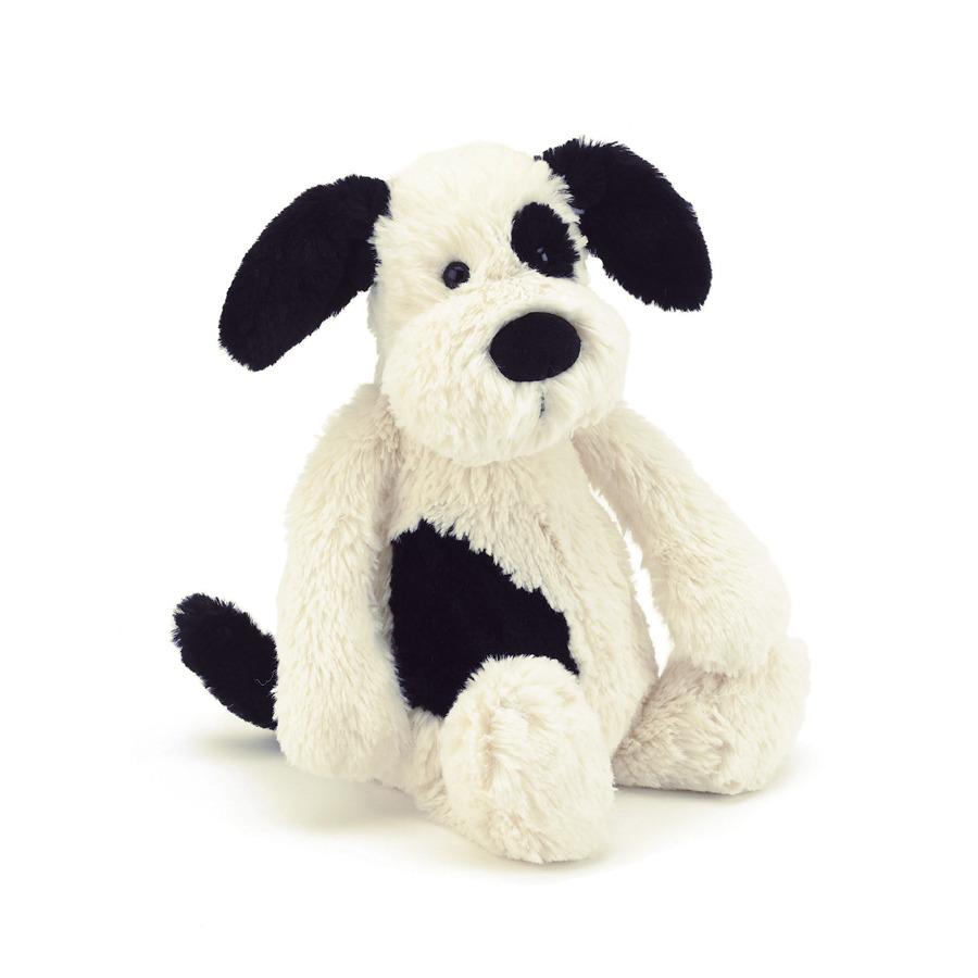 Bashful Black and Cream Puppy ( Medium) by Jellycat - Timeless Toys