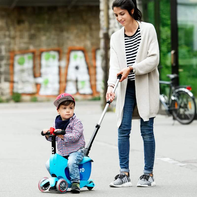 Micro Mini2Go Deluxe Plus Ride-On and Scooter - Blue - Timeless Toys