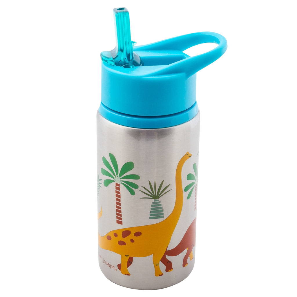 Stainless Steel Water Bottle with Flip Top Lid - Dinosaur - Timeless Toys